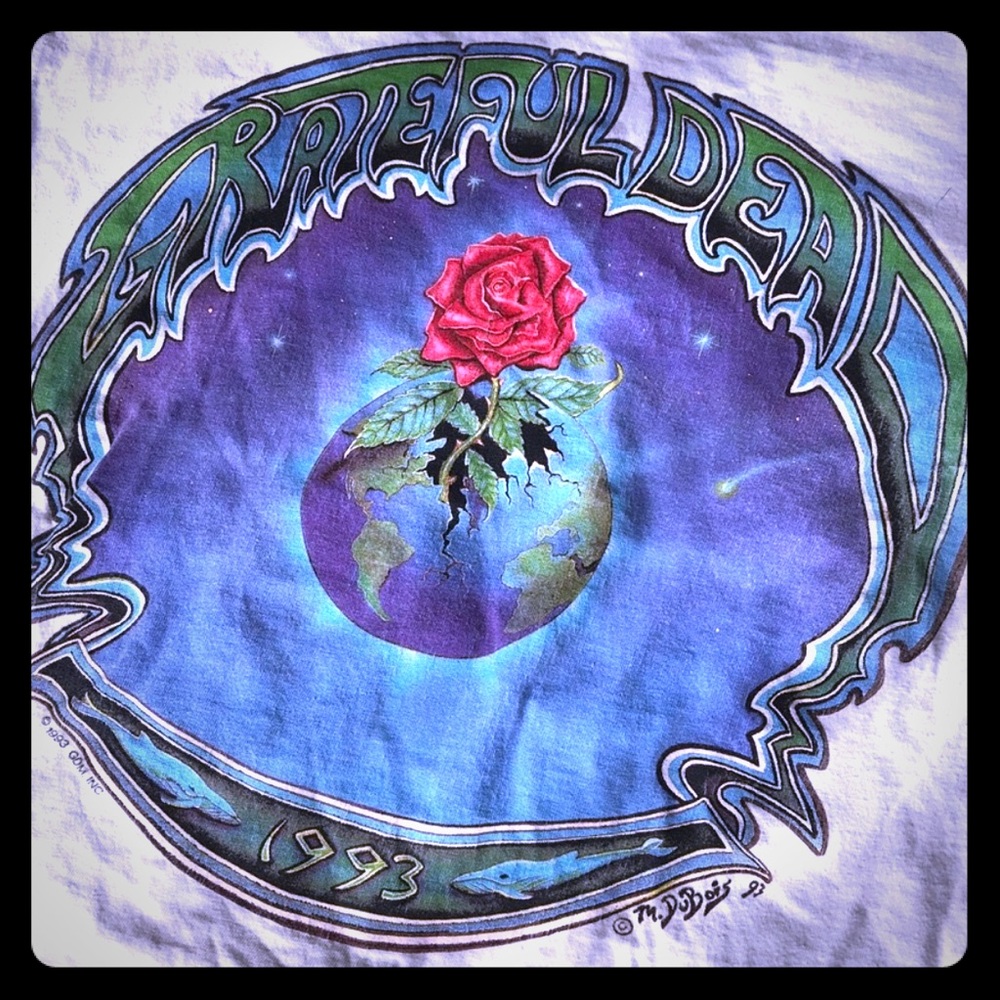 Grateful Dead 1993 Summer Tour concert tee! Thrashed Authentic Americana Large